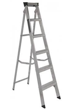 Silver aluminium Step Ladders
