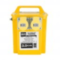 Yellow site transformer with handle