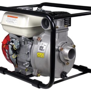 Black petrol water pump