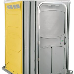 Yellow and grey extra large portable toilet