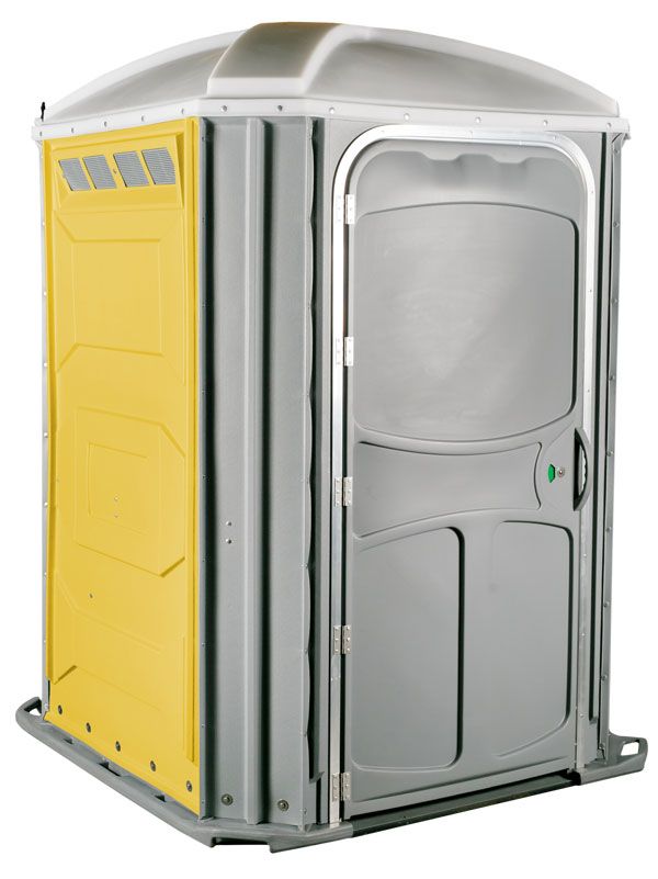 Yellow and grey extra large portable toilet